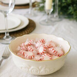 Lenox Candy Dish Rose Blossom Ivory with Gold Trim (1980's)